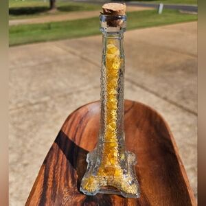 Eiffel Tower wish bottle With Citrine Chips